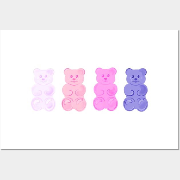 Gummy Bear - pink colors Wall Art by Aurealis